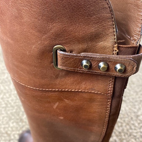 Vince Camuto Beatrix Distressed Leather Riding Boots - Picture 7 of 15